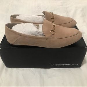 Windsor Smith Dani Noug Beige Suede Women's Flat Shoes Size 7.5